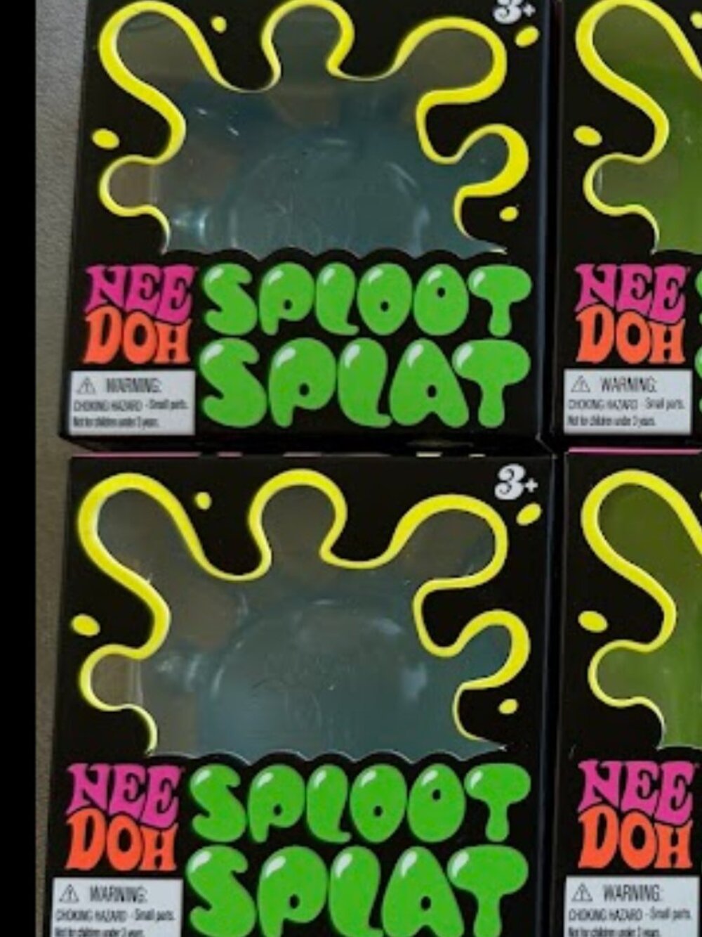 Needoh Sloot Splat Squeeze toy color blue teal